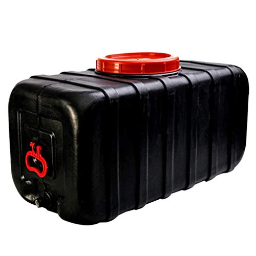 LCC Water tank Rectangular water storage tower for outdoors Summer pool With lid Water container made of PE plastic, black