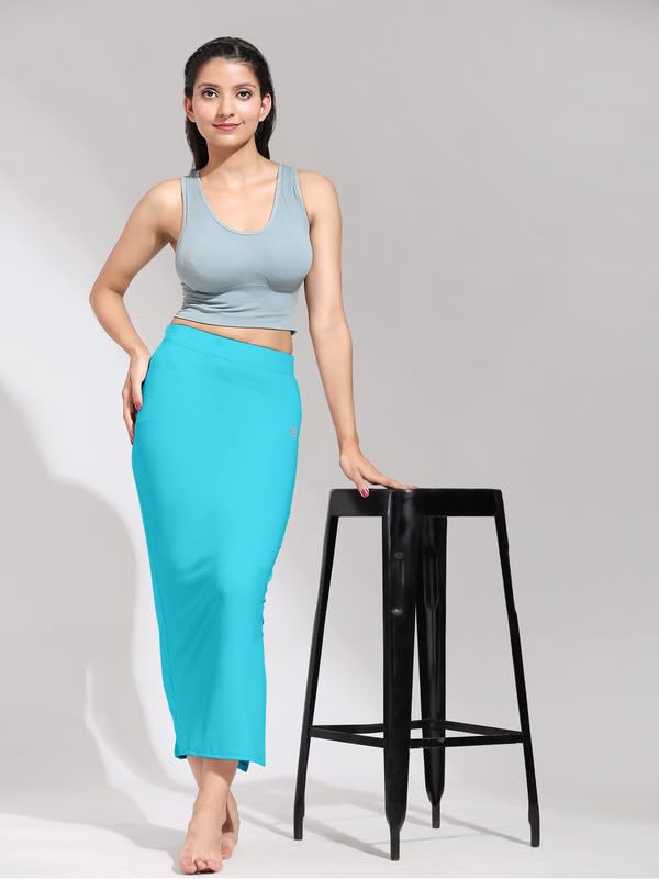 Image of TRENDMALLS Women's Polyester Spandex Stretchable Straight Saree Shapewear Petticoat for Women, Cotton Blended, Skirts for Women, Saree Shaper