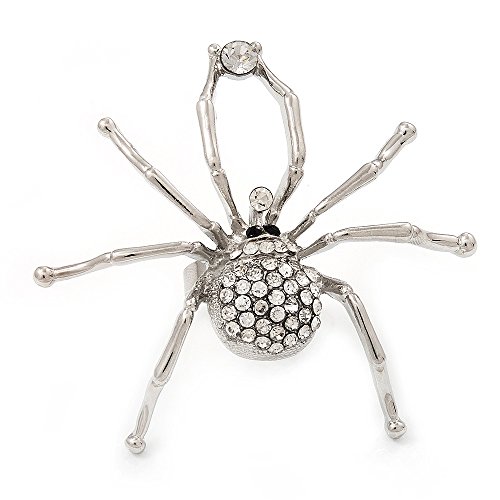 Bague araignée strass transparents idéale pour vos soirées chic