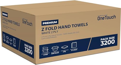 Z fold Paper Towels White Interfold Embossed Paper Hand Towel 2ply C Fold Multi Fold Tissue (3200 White) - Image 3