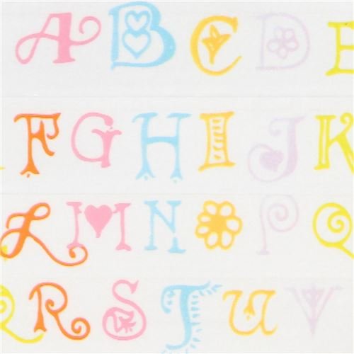 Preisvergleich Produktbild Dekoratives Klebeband zum Basteln mit Buchstaben