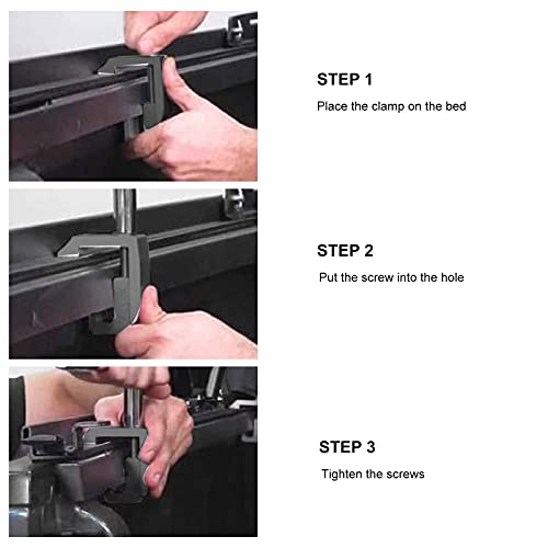 Ryanstar Racing 6Pcs Mounting Clamps Truck Caps Camper Shell Compatible With Chevy Silverado Sierra 1500 2500 3500 Dodge Dakota Ram 1500 2500 3500 Ford F150 F250 #TOP5
