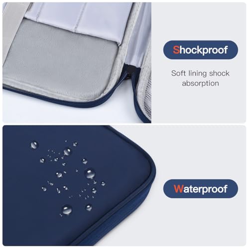 Protective Laptop Sleeve Bag for MacBook Pro 14 inch with M5 M4 M3 M2 M1 Chips Pro Max A3426 A3427 A3434 A3112 A3401 A3185 A2992 A2442 2026-2021, Apple MacBook Carrying Case with Accessory Pocket-Blue by CASEDAO - Image 6