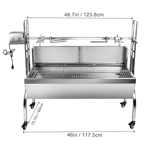 486electricrotisseriegrillpiglambspitroasterstandrotisserie176lbscapacitywithadjustableheightbbqcharcoalrotisseriegrillkitstainlesssteelforoutdoorpartycamping Urban Country Home Decor 486 electric rotisserie grill pig lamb spit roaster stand rotisserie 176 lbs capacity with adjustable height bbq charcoal rotisserie grill kit stainless steel for outdoor party camping urban country home decor