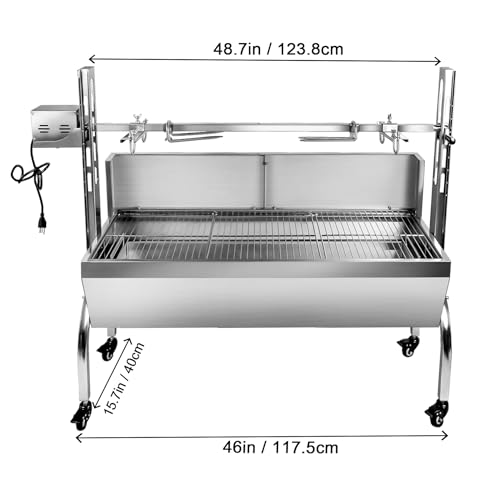 486electricrotisseriegrillpiglambspitroasterstandrotisserie176lbscapacitywithadjustableheightbbqcharcoalrotisseriegrillkitstainlesssteelforoutdoorpartycamping Urban Country Home Decor 486 electric rotisserie grill pig lamb spit roaster stand rotisserie 176 lbs capacity with adjustable height bbq charcoal rotisserie grill kit stainless steel for outdoor party camping urban country home decor