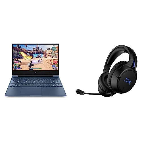 Image of HP Victus Gaming Laptop AMD Ryzen 5 5600H 15.6 inch(39.6 cm) FHD IPS Gaming Laptop & HyperX Cloud Flight ? Wireless Gaming Headset for PS5 and PS4