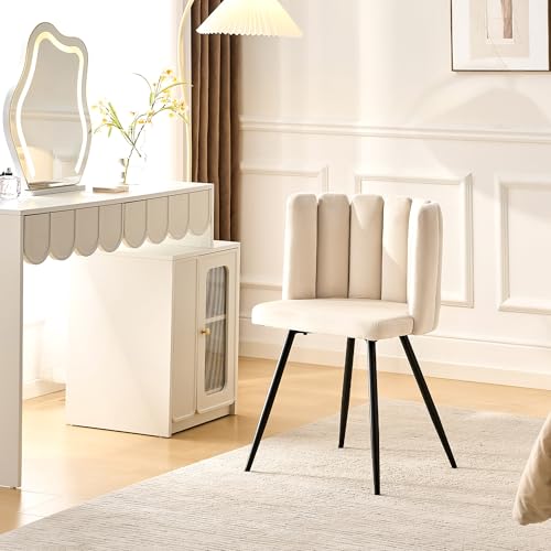Sillón Plegable Terciopelo Crema miniatura 1