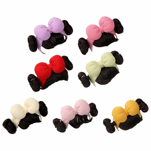 Baby Wigs Hairband Children Bowknot Headband Bangs Hair Accessories Fringe Hair Extension Headpiece Headdress Headwear Baby Wig Headband4