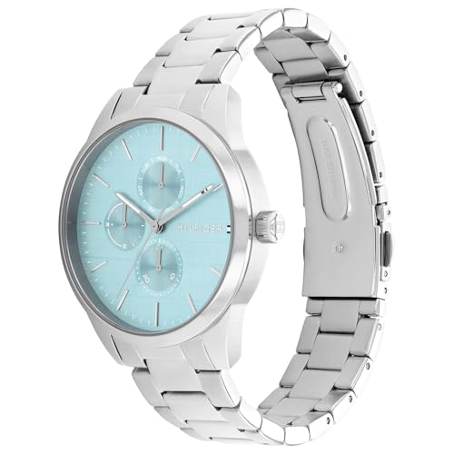 Image of Tommy Hilfiger Camille Quartz Analog with Blue Dial Silver Stainless Steel Strap Watch for Women - TH1782767W