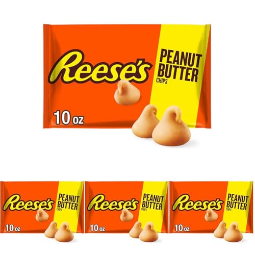 REESE'S Peanut Butter Baking Chips Bag, 10 oz (Pack of 4)