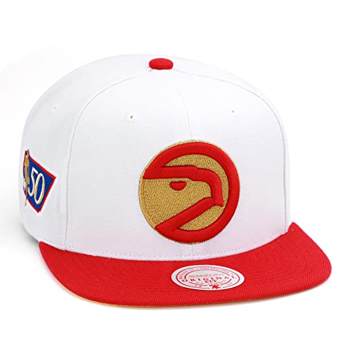Casquette Atlanta Hawks Snapback HWC taille unique réglable anti-transpiration blanc rouge