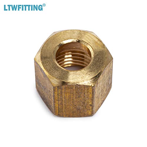 Ltwfitting HF61425 1/4-Inch Brass Compression Nut,Brass Compression Fitting thumb #4