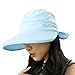 Womens 2in1 Wide Brim Summer Folding Anti-UV Golf Tennis Sun Visor Cap Beach Hat