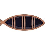 Primitives by Kathy Striped Fish Decorative Tray, Blue, 12' x 4.25' x 1'