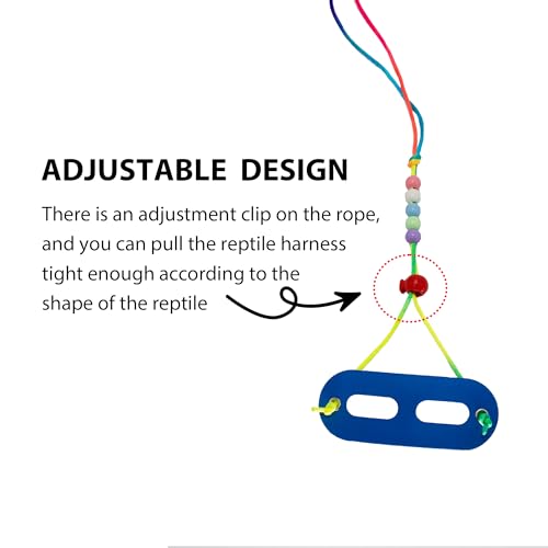 Image of AIITLE Multi-Size Bearded Dragon Leash - Comfortable Adjustable Harness for Reptiles & Small Animals (Outdoor Walks, Pet Events), Blue