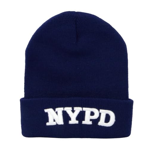 Bonnet de police brodé New York City-Souvenirs marine - Taille unique