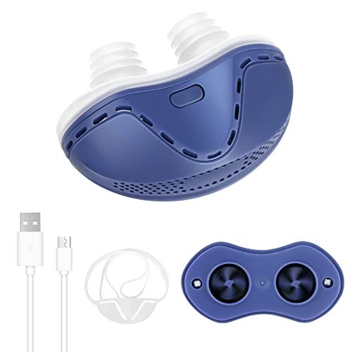 Rooho Anti Snoring Device, Adjustable Wind Speed Snoring Solution, Stop Snoring Suitable For Men And Women, Electric Anti Snoring Devices Nasal Dilator Nose Vents Plugs Blue #TOP13