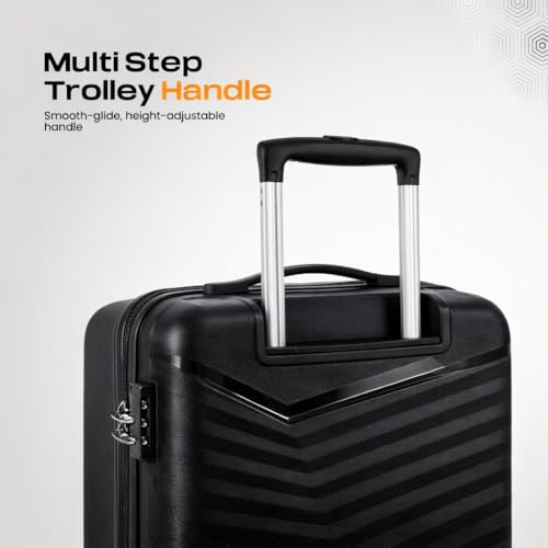 Image of Kamiliant by American Tourister Rock-Lite Medium 68 Cm Check-in Hard Sided Trolley Bag for Men & Women, Suitcase 66L for Travel with 3 Digit Combination Lock - Black