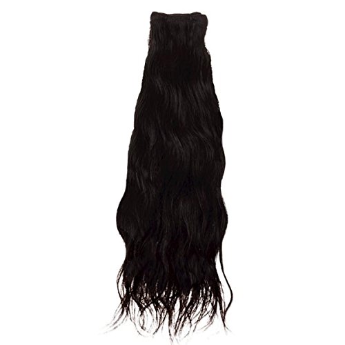 Brasilia - Human Hair Afro Weft STRAIGHT WAVY 20" - 1.0 - Black