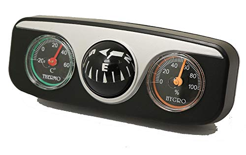 Lizipai Compass Kit for Car Dashboard, Portable Compass, Thermometer & Hygrometer 3 in