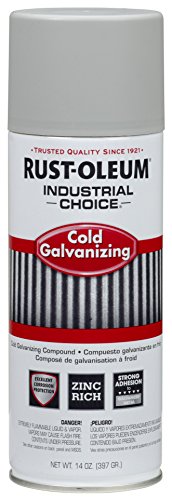 Rust-Oleum 1685830 Cold 1600 System Galvanizing Compound Aerosol, 14 fl oz Container Size, Can (Pack of 6)