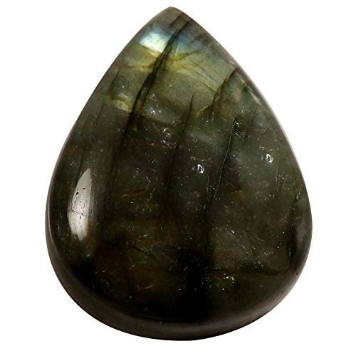 Cabochon de poire en labradorite naturelle haut de gamme 74.6ct