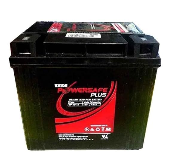 Battery 12 Volt 42AH UPS Solar Power Safe Sealed Battery, Black, Pack of 1