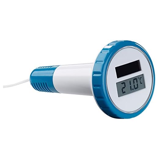 infactory Digitales Solar-Teich-& Poolthermometer, LCD-Anzeige, wasserdicht IPX7