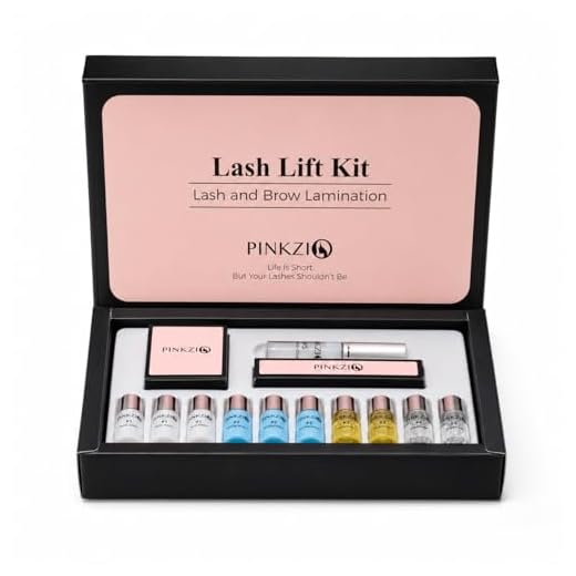 PINKZIO Lash Lift Kit Eyelash Perm Kit, Professional Eyelash Lash Curling, Semi-Permanent Curling Perming Suitable For Salon, Pink