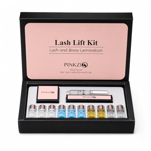 PINKZIO Lash Lift Kit Eyelash Perm Kit Professional Eyelash Lash Curling Semi-Permanent Curling Perming Suitable For Salon Pink