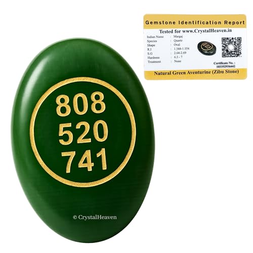 Image of Certified Green Zibu Symbols Crystal for Money