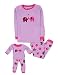 Leveret Elephant Matching Doll & Girl 2 Piece Pajama Set 100% Cotton (6 Years)