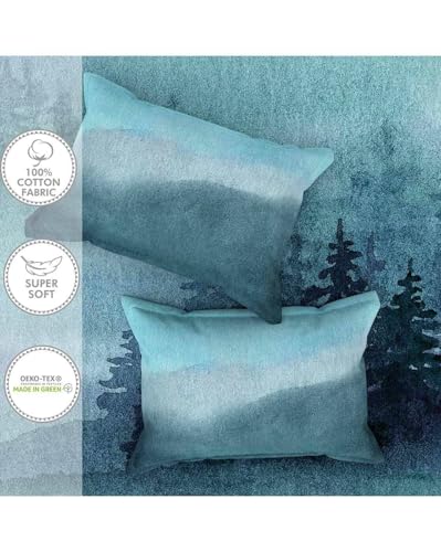 Image of Portico New York Super King Size Flat Bedsheet with 2 Pillow Covers Facets (Multicolor 5)