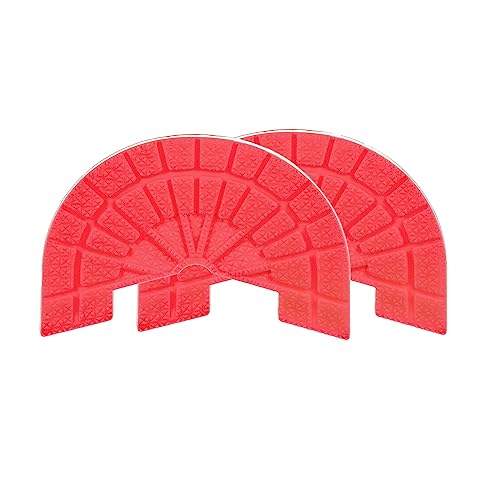 Image of HARFINGTON 1pair Shoe Sole Protector for Sneakers Size 8.5-9 Non Slip Pad Heel Plates Repair for Men and Women, Red