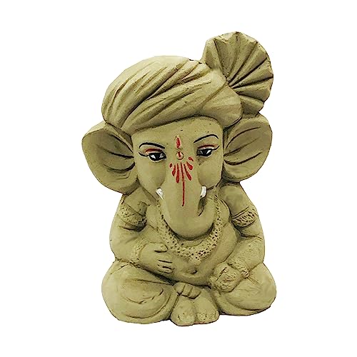 SHOPMEFAST Eco Friendly Handcrafted Clay/Mud Ganpati Murti Biodeg...