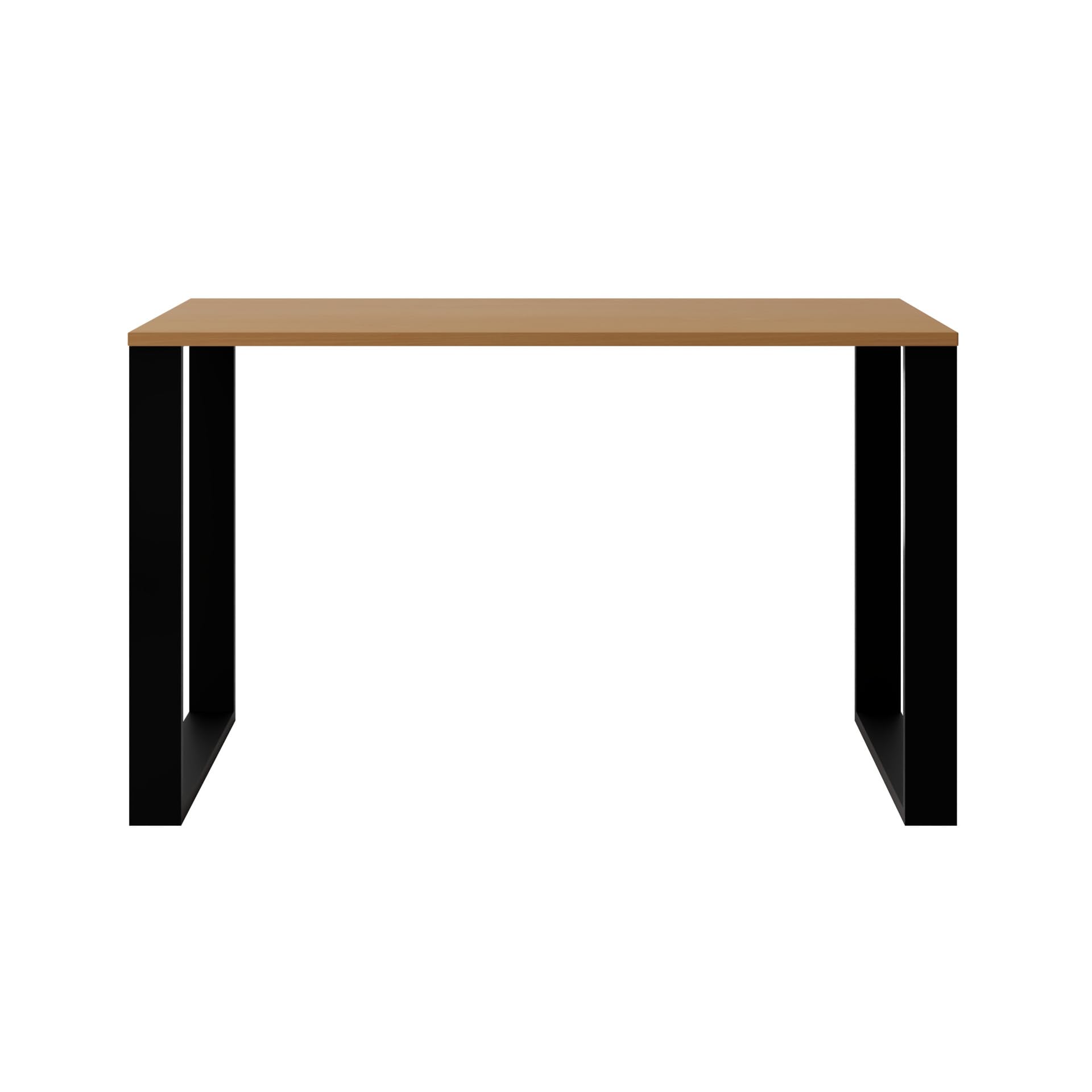 AKKE Stół do Jadalni Prostokątny w Stylu Loftowym z Metalowymi Nóżkami, Blat 18 mm – Do Kuchni, Salonu i Jadalni 120x60cm Buk Bavaria