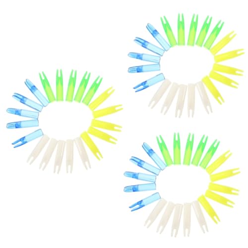 BESPORTBLE 3sets Archery Nock for Arrow Outdoor Arrow Nock Tail Replacement Nock Protecting Arrow Tail High-Pressure Plastic Material Sturdy Solid Construction 20pcs*3