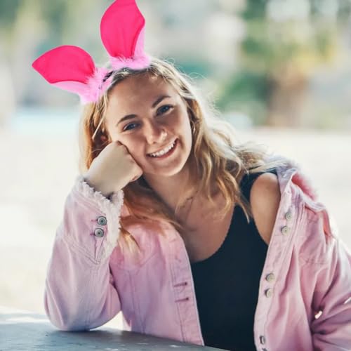 Zeayebsr 1PCS Fliegender Schwein-Cartoon-Kopfschmuck - Haarreifen mit Ohren | Ears in Rosa mit roter,ohren haarreif, Haarschmuck für Fasching & Karneval | Kostüm für Kinder und Erwachsen