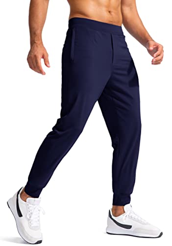 G Gradual Men's Golf Joggers Pants With Zipper Pockets Stretch Sweatpants Slim Fit Track Pants Joggers For Men Work Running (Navy, L) #TOP1