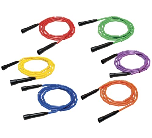 Sportime Gradestuff Link Jump Ropes, 9 Feet, Assorted Colors, Set of 6