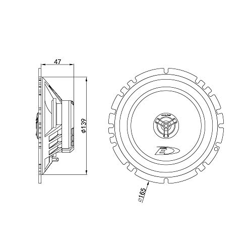 Alpine Sxe-1725S 80W 6.5" 2-Way Type-E Coaxial Speakers W/ Mylar-Titanium Tweeters,Black #TOP4