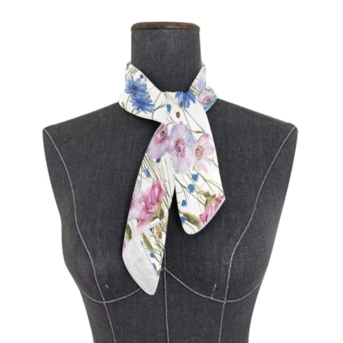 Square Scarf Cute Cornflower Silk Feeling Bandanas Head Scarfs Hair Wraping Neckerchief for Women 23.6 Inch3