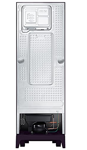 Image of Samsung 244 L 3 Star Inverter Frost Free Double Door Refrigerator Appliance (RT28A3C234R /HL, Rythmic Twirl Plum, Base Stand with Drawer, Curd Maestro, Convertible, Silver, 2022 Model)