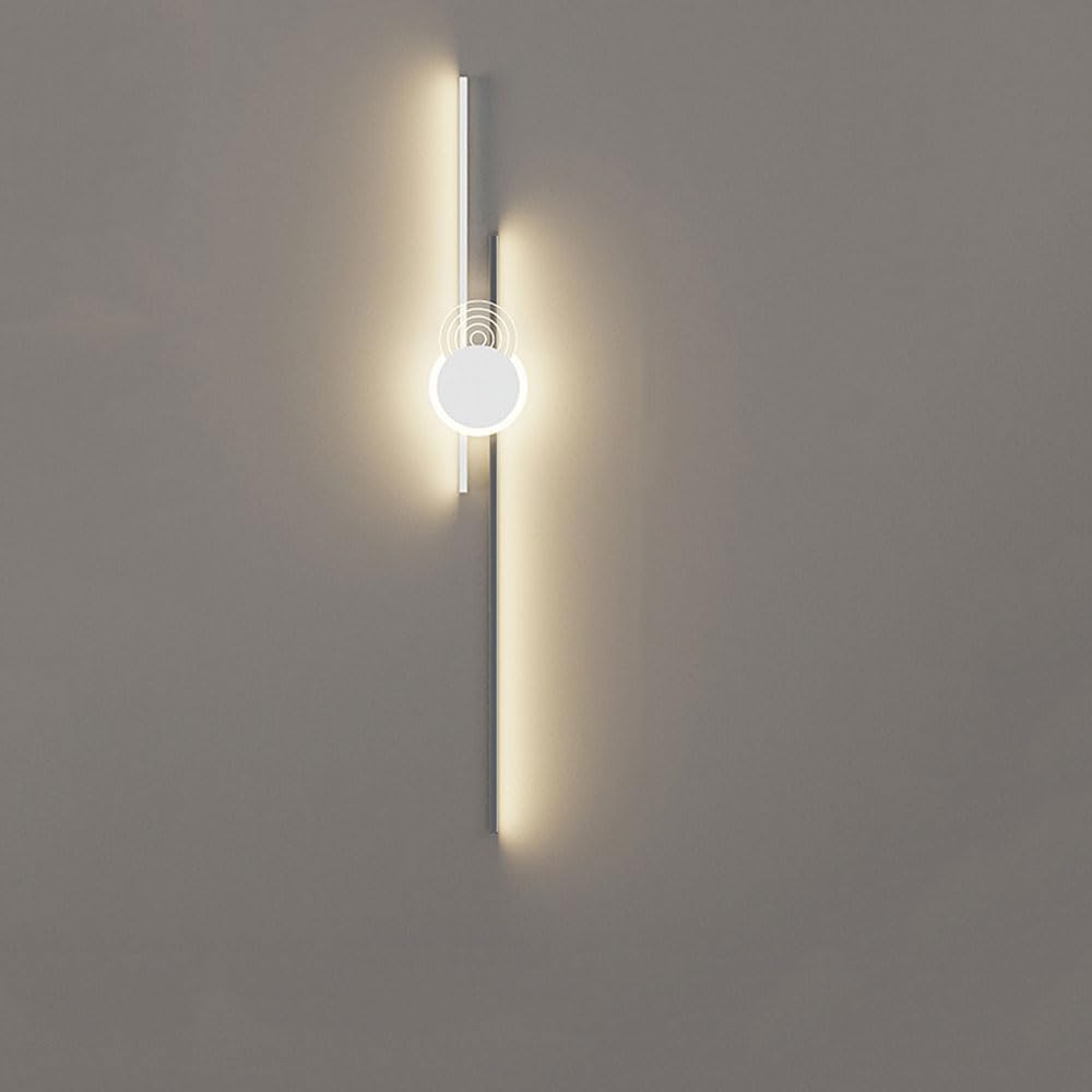 ITOSUI Nordic Long Strip Wall Sconce - White LED Light for Bedroom, Hallway, and Hotel Room(C(18W))