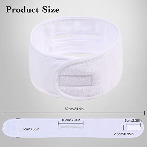 3 Pcs Spa Headband With Ponytail Hole Hair Headband For Face Washing Makeup Headband Makeup Hair Band Spa Headbands For Women For Washing Face Wash Headband Microfiber Headband Cute (Black/White/Gray) #TOP1