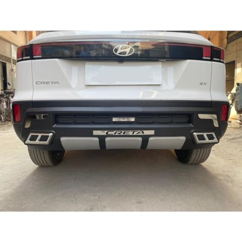 Image of Acrylonitrile Butadiene Styrene (ABS) Front & Rear Bumper Protector Guard for Hyundai Creta 2024