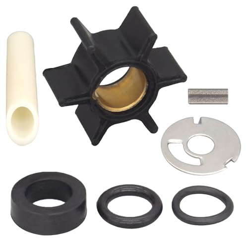 Image of QuickMarine 89980T1 Water Pump Impeller Repair Kit for Mercury Marine 3.9-9.8 HP Outboard Motors Replacement 47-89980T1 47-89980Q1 Boat Engine