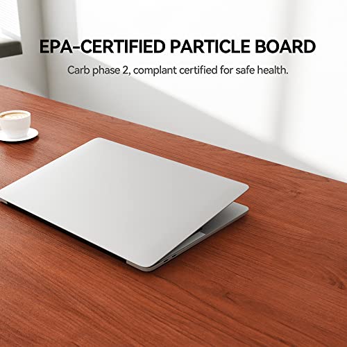 Eureka Ergonomic ERK-FT-43T-V2 Folding Computer Desk, Foldable For Home Office Pc Study Writing Student, 43'', No Assembly Adjustable For Small Space, Cherry thumb #7