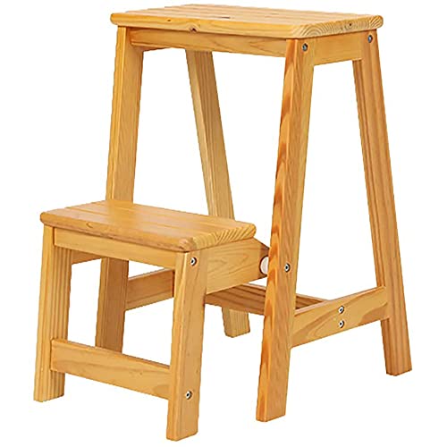 Tabouret à double usage pliable LUNEZY escabeau pliant bois - 3