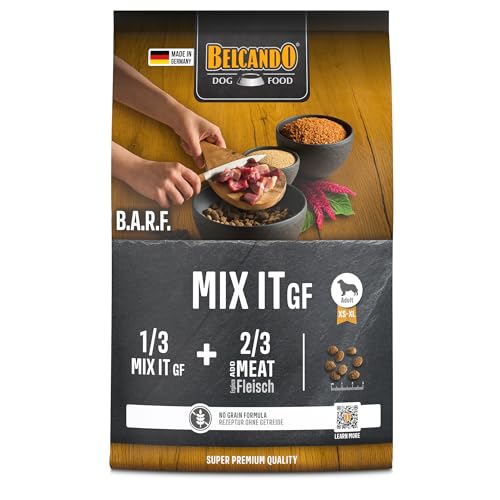 BELCANDO Mix It GF [3 kg] Ergänzungsfutter | Trockenfutter für Hunde zur Ergänzung bei Fleischfütterung & Barf | Ergänzungsfutter für Hunde